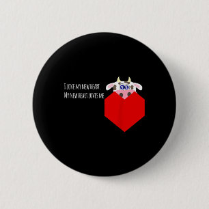 I Love My New Cow Valve Heart Patient 2 Inch Round Button