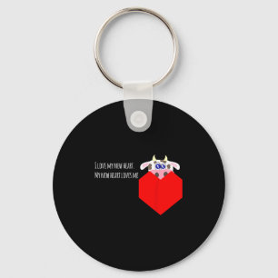 I Love My New Cow Valve Heart Patient  Keychain