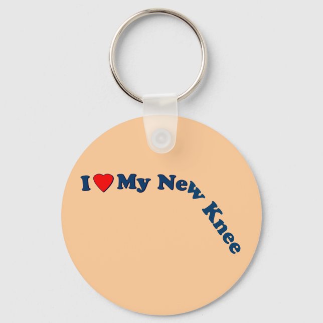 I Love My New Knee Keychain (Front)