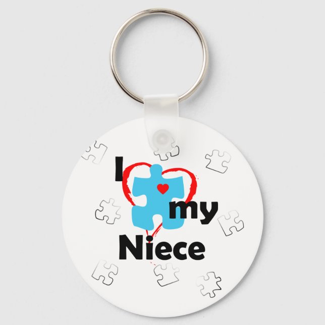 I Love My Niece - Autism Keychain (Front)