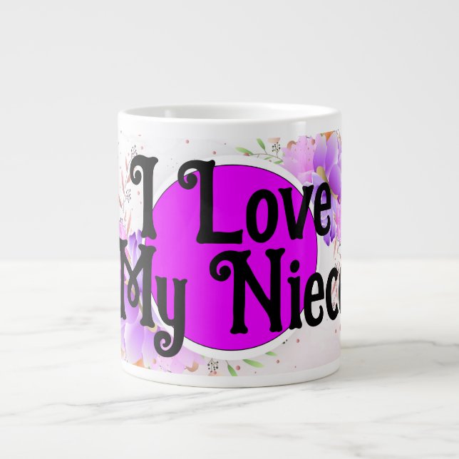 I Love My Niece Lavender Orchids Cup Personalize (Front)