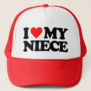 I LOVE MY NIECE TRUCKER HAT