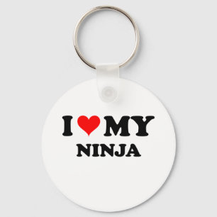 I Love My Ninja Keychain