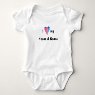 I Love My Nonna and Nonno Baby Bodysuit