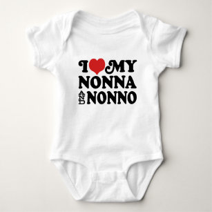 I Love My Nonna and Nonno Baby Bodysuit