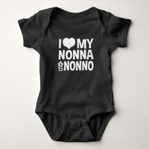 I Love My Nonna and Nonno Baby Bodysuit