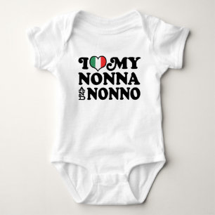 I Love My Nonna and Nonno Baby Bodysuit