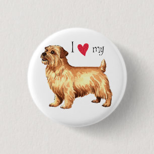 I Love my Norfolk Terrier 1 Inch Round Button