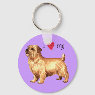 I Love my Norfolk Terrier Keychain