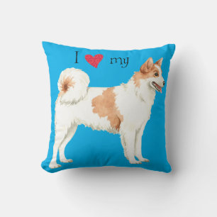 I Love my Norrbottenspets Throw Pillow