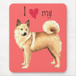 I Love my Norwegian Buhund Mouse Pad
