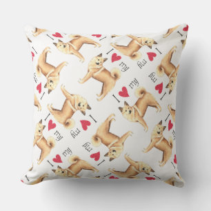 I Love my Norwegian Buhund Outdoor Pillow