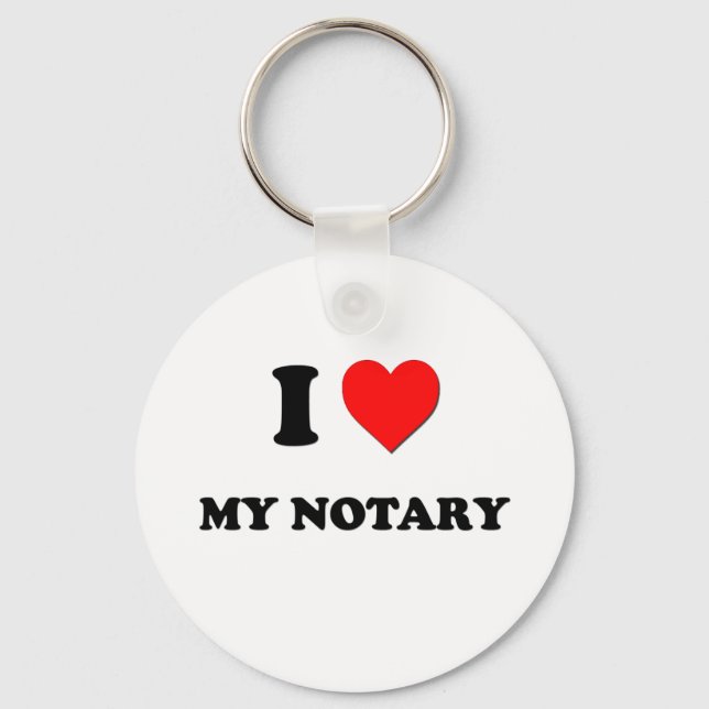I love My Notary Keychain (Front)