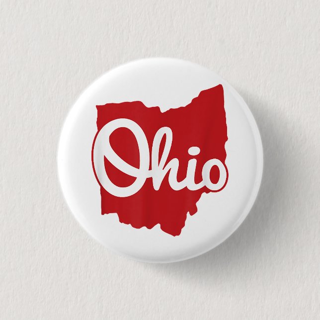 I Love My Ohio Home Script Ohio  1 Inch Round Button (Front)