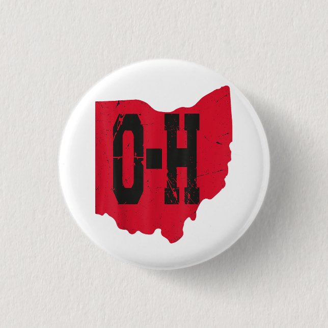 I Love My Ohio Home Script Ohio Buckeye State 1 Inch Round Button (Front)
