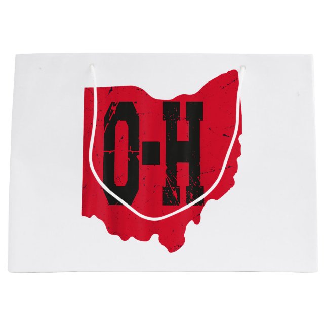 I Love My Ohio Home Script Ohio Buckeye State Large Gift Bag (Front)