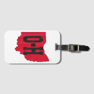I Love My Ohio Home Script Ohio Buckeye State Luggage Tag