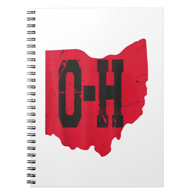 I Love My Ohio Home Script Ohio Buckeye State Notebook (Front)