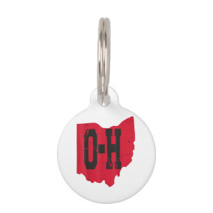 I Love My Ohio Home Script Ohio Buckeye State Pet Tag