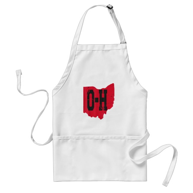 I Love My Ohio Home Script Ohio Buckeye State Standard Apron (Front)
