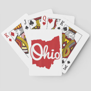 I Love My Ohio Home Script Ohio Playing Cards