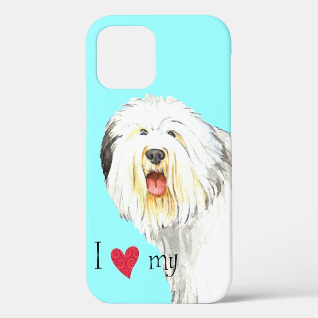 I Love my Old English Sheepdog Case-Mate iPhone Case (Back)