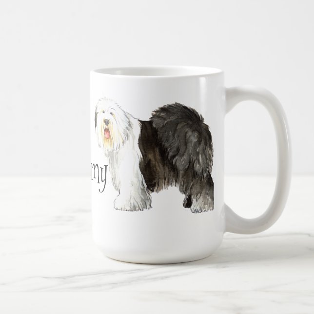 I Love my Old English Sheepdog Coffee Mug (Right)
