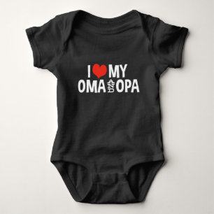 I Love My Oma And Opa Baby Bodysuit