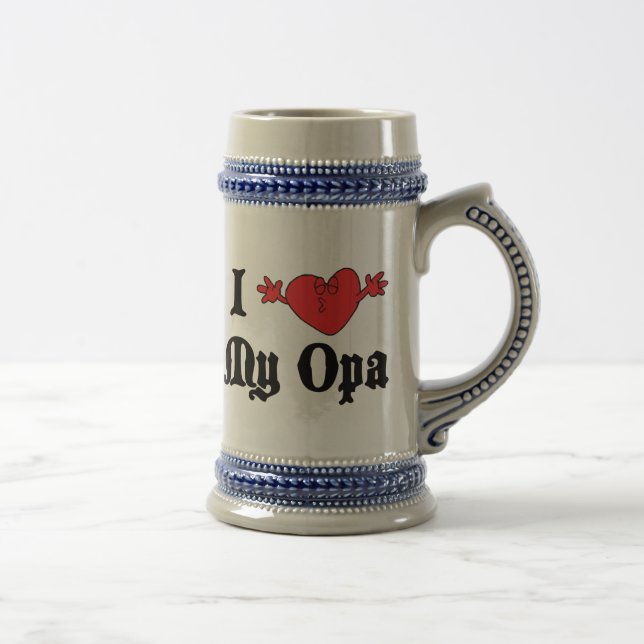 I Love My Opa Gift Beer Stein (Right)