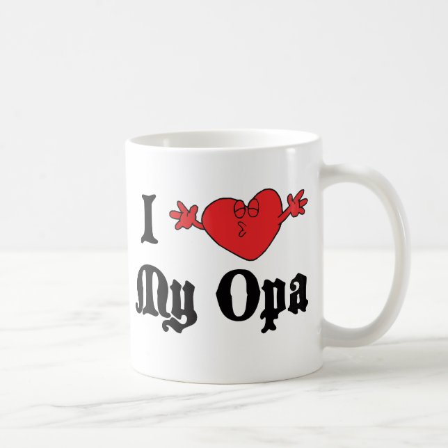 I Love My Opa Gift Coffee Mug (Right)