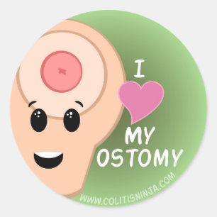 I Love My Ostomy Classic Round Sticker