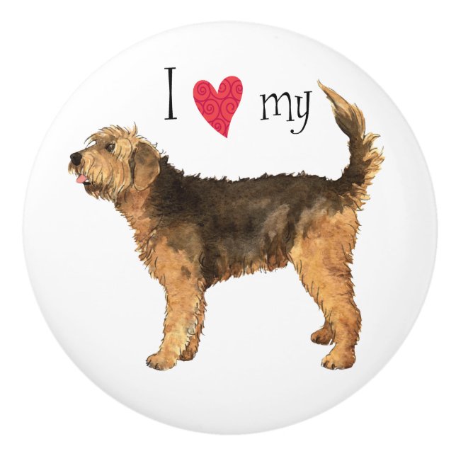 I Love my Otterhound Ceramic Knob (Front)