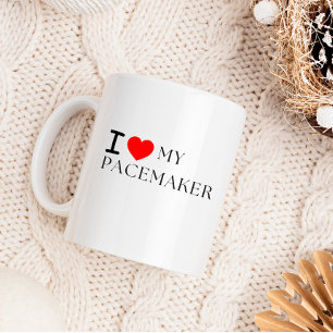 I Love My Pacemaker - Funny Recovery Gift  Two-Tone Coffee Mug