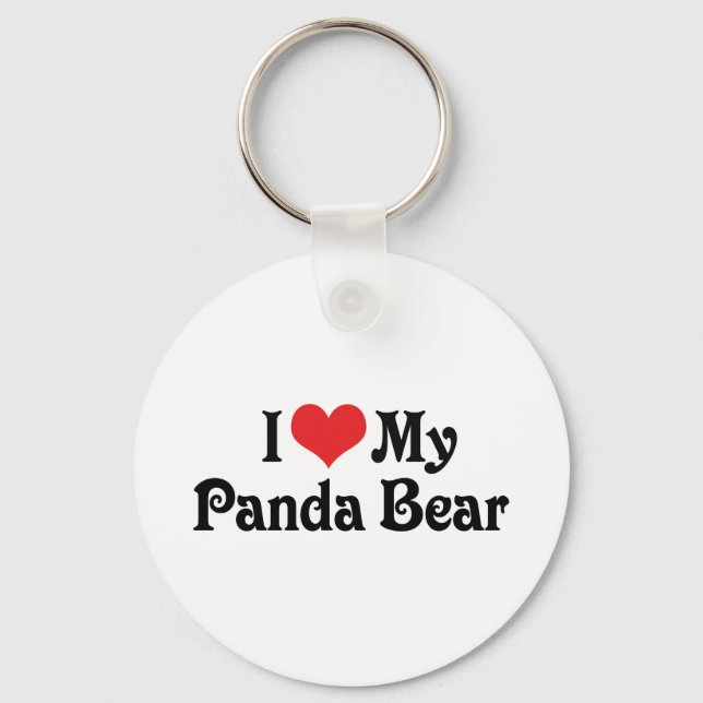 I Love My Panda Bear Keychain (Front)