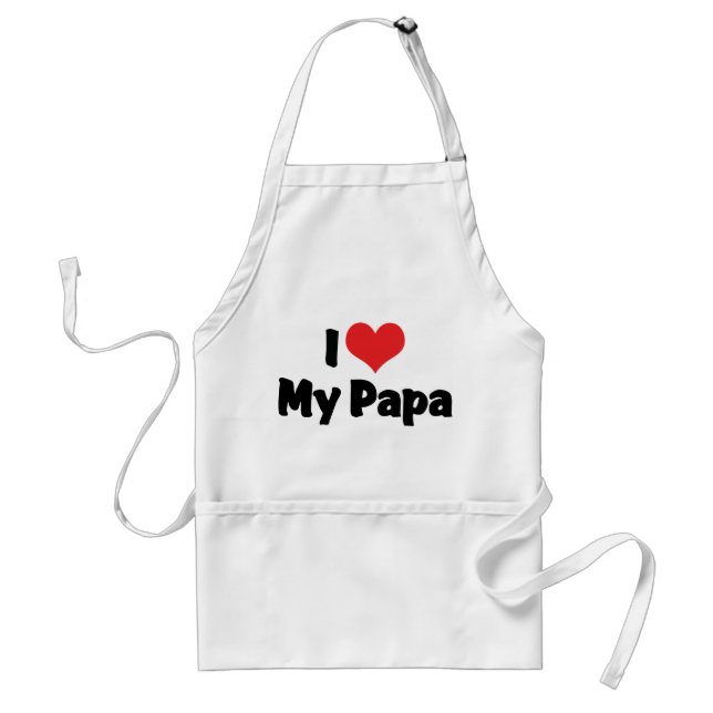 I Love My Papa Standard Apron (Front)