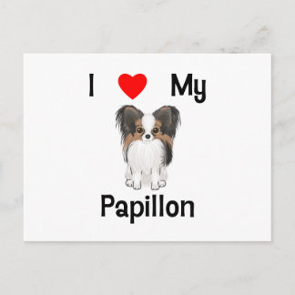 I Love My Papillon (picture) Postcard