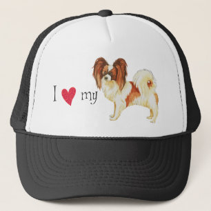 I Love my Papillon Trucker Hat