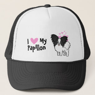 I Love My Papillon Trucker Hat