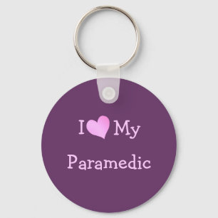 I Love My Paramedic Keychain