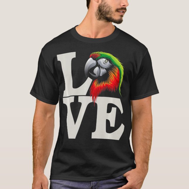 I Love My Parrot - Parrot Owner  Exotic Bird T-Shirt (Front)