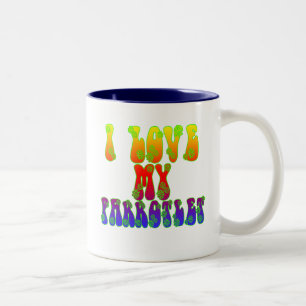I Love My Parrotlet Two-Tone Coffee Mug