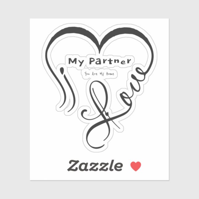 I Love My Partner - You Are My Home Throw Pillow (Sheet)