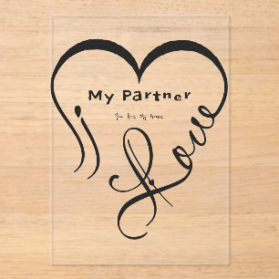I Love My Partner - You Are My Home Throw Pillow Acrylic Invitations