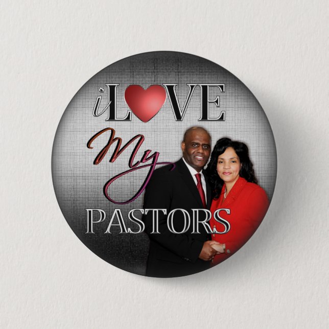 I Love My Pastors 2 Inch Round Button (Front)