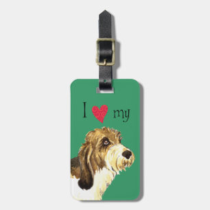I Love my PBGV Luggage Tag
