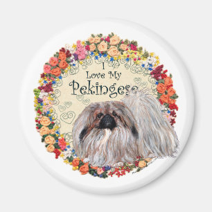 I Love My Pekingese Magnet