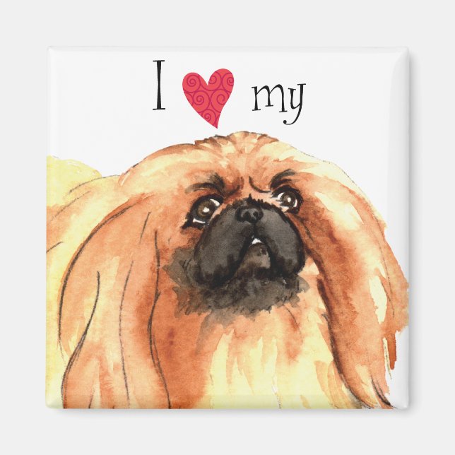 I Love my Pekingese Magnet (Front)