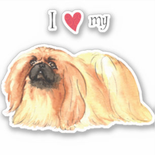 I Love my Pekingese Vinyl Sticker