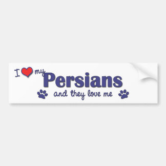 I Love My Persians (Multiple Cats) Bumper Sticker