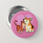 I Love My Pet | Cat and Dog Lover 3 Inch Round Button (Front & Back)